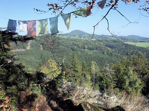 Little prayer flags at the Suchý vrch hill.