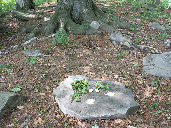 Die für die Waldgeister gedeckte Tafel auf dem Ortel (Urteilsberg).