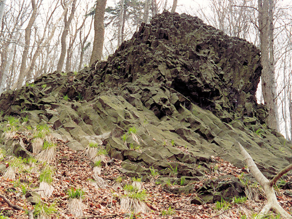 The rocks on the peak of the Bukovina hill.