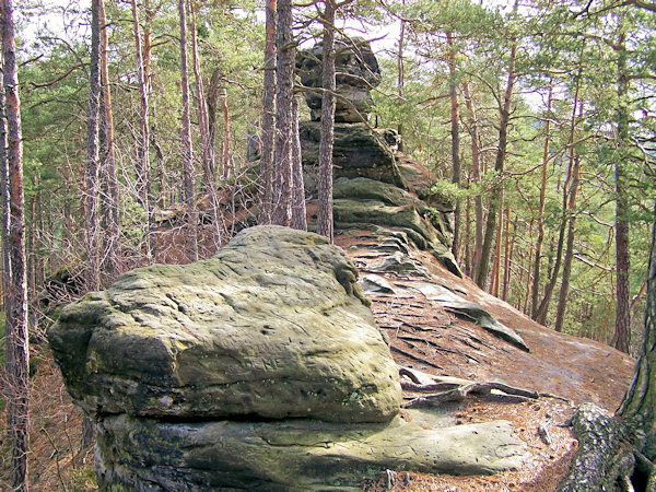 The heart of stone at the Havraní skály.