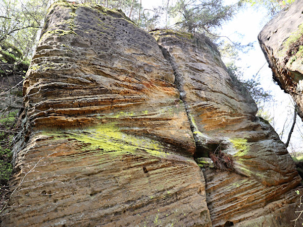 Cross-laminated sandstones on the rock below Tisovský vrch.