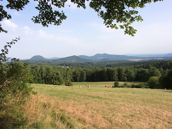 View from the Sokolík near of Svor to the hills in the surroundings of Sloup.