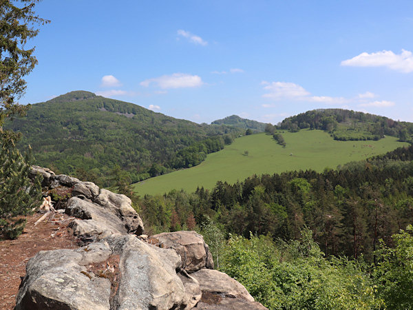 View of Studenec with Lipnický vrch from the Rolleberg near Lipnice.