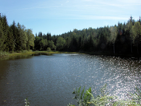 Der Malý Jedlovský rybník (Kleiner Tannteich).