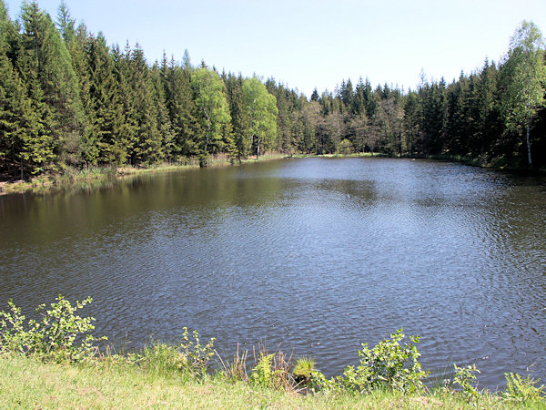 Der Malý Jedlovský rybník (Kleiner Tannteich).