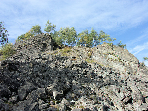 Schuttfeld an der Nordostseite des Malý Stožec (Kleiner Schöber).