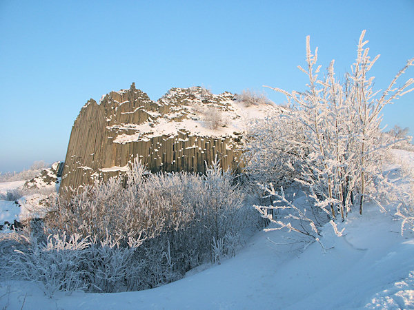 At the Panská skála rock.