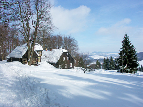 Winter at the Ranch under the Jedlová hill.