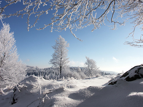 Winter morning on the Konopáč-rock.