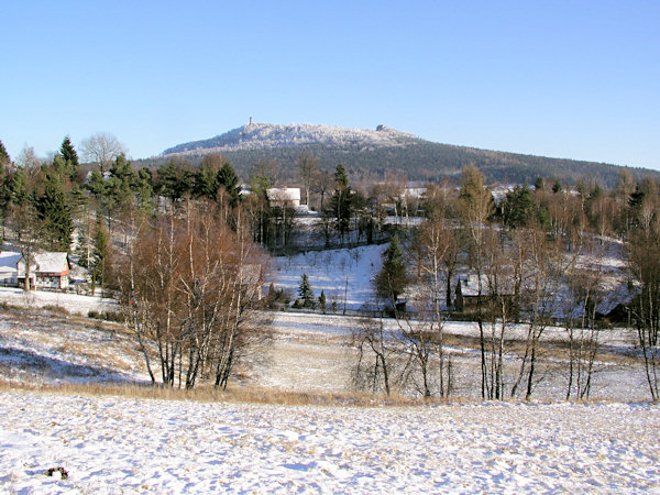 View of the Hvozd hill from Krompach.