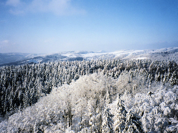 Blick vom Klíč in Richtung Polevsko.