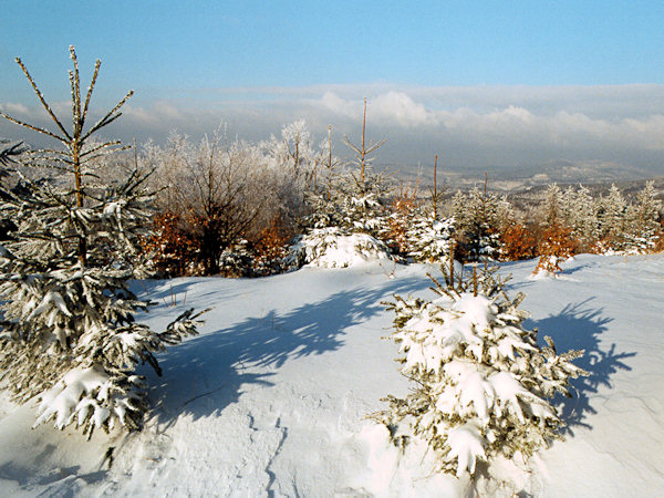 Ein frostiger Tag auf dem Klučky-Kamm.