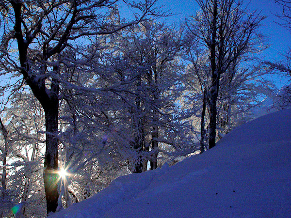 The sun on the Klíč hill.