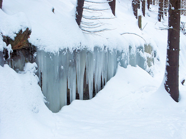 Eis-Wasserfall Vlčí stěnka.