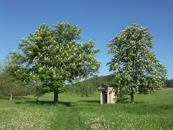 A chapel in the meadows on the way from Svor to Martinovo údolí.