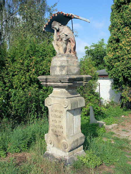 A sculpture at the Panenský potok-creek in Jablonné v Podještědí.