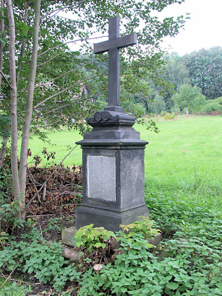 Stone cross in Lindava.