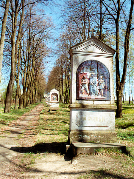 The chapels of the Stations of the Cross at Cvikov.