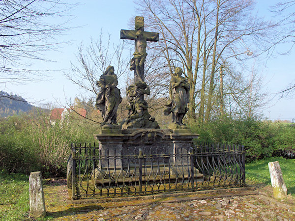 The sculptural group on the Calvary-hill at Sloup.