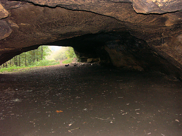 The cave Velká Cikánská jeskyně (= Great Gipsy Cave) near of Sloup-village.