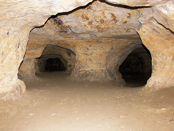 Die Riedelova jeskyně (Riedelhöhle) bei Dolní Prysk (Niederpreschkau).