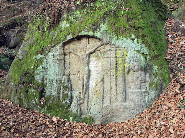 The relief of the Crucifiction near Velenice.