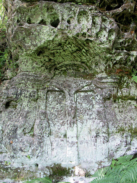 Relief der Kreuzigung in Naděje (Hofnung).