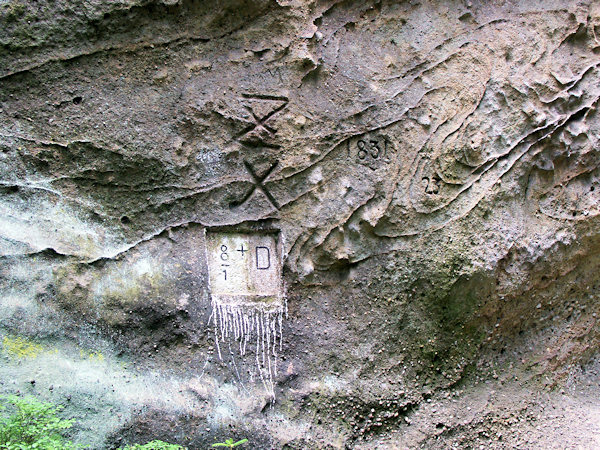 Česká brána (Böhmisches Tor) in Údolí Bílého potoka (Weissbachtal).