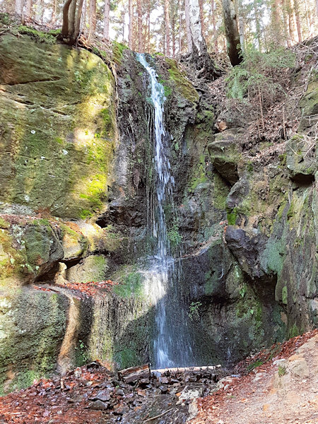 Waterfall in Luční potok valley.