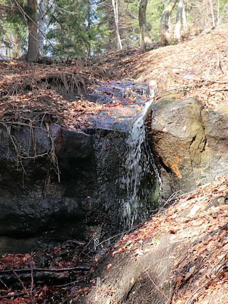 Small waterfall above Dolní Falknov.