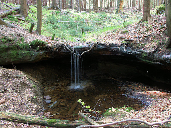 Small waterfall in Míšeňský důl.