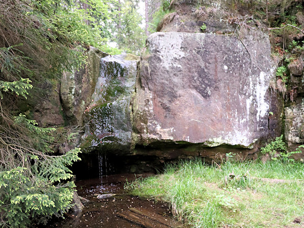 Waterfall Bukový vodopád near Nová Huť.