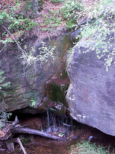 Waterfall Bukový vodopád near Nová Huť.