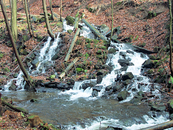 Waterfall Rousínovský vodopád.