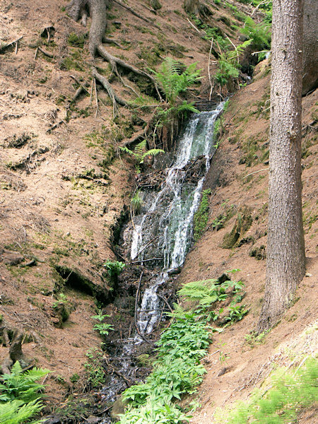 Waterfall Heřmanický vodopád.