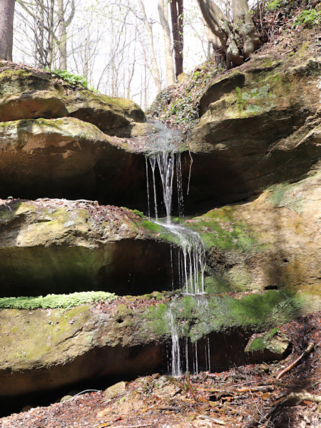 Svojkovský vodopád (Schwoikaer Wasserfall).