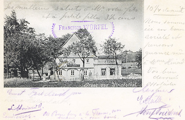 On this picture postcard there is Franz Würfel´s former Spanish restaurant „Budega Espana“.