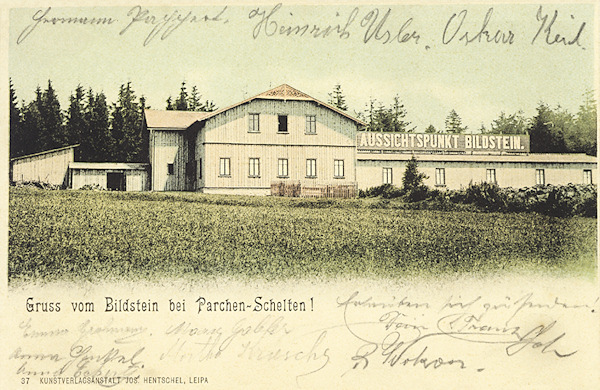 The restaurant on the Obrázek-hill near Prácheň was rather great. To-day on its place there is only a platform overgrown by trees.