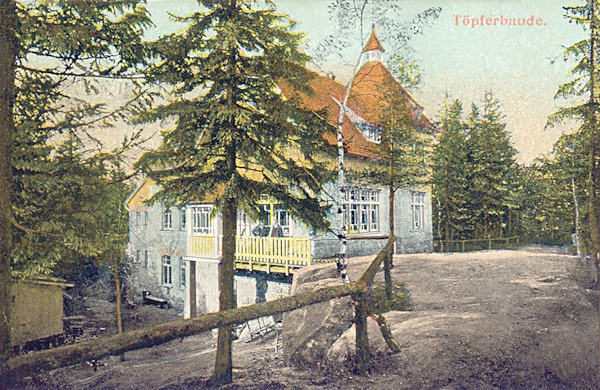 On this picture postcard from 1917 the new Töpfer chalet with its newly-built veranda is shown.