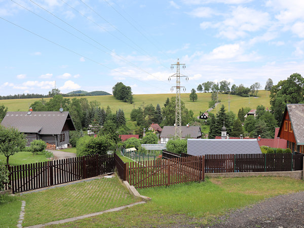 Blick von Pension Kamzík über Ortszentrum nach Norden.