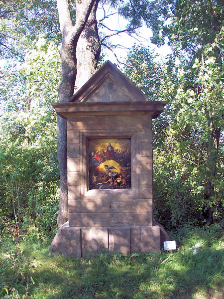 Lischkes Kapelle am Weg zum Spravedlnost-Berg (Irigtberg).