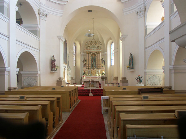 Interiér kostela sv. Kateřiny.