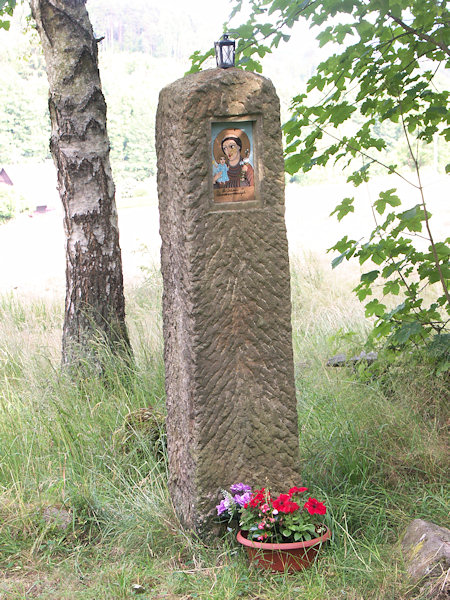 Säule mit dem Bildnis des hl. Antonius.