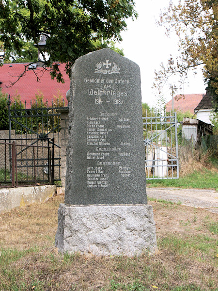Das Denkmal der Gefallenen des 1. Weltkrieges.