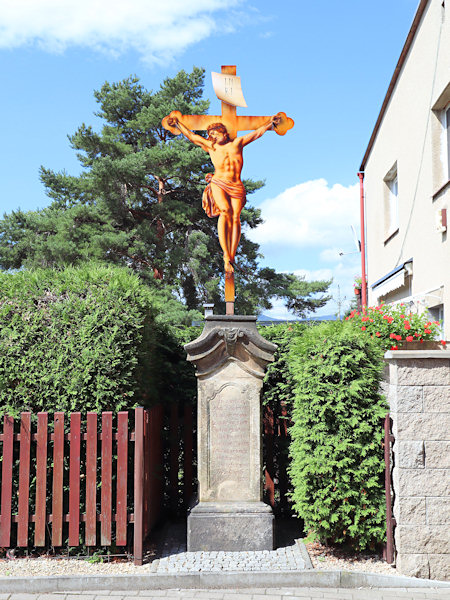 Kreuz in der Václavská Straße.