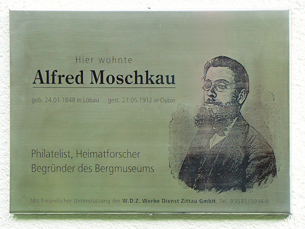 Gedenktafel für Alfred Moschkau.