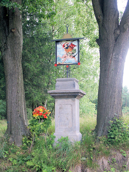 Bild des heiligen Erzengels Michael an der Straße nach Studený.