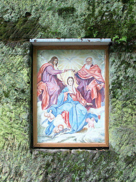 Bild der Krönung der Jungfrau Maria an der Straße nach Lipnice.