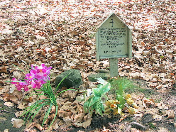 Gedenktafel für Zdenka Vašáková aus Líska (Hasel).