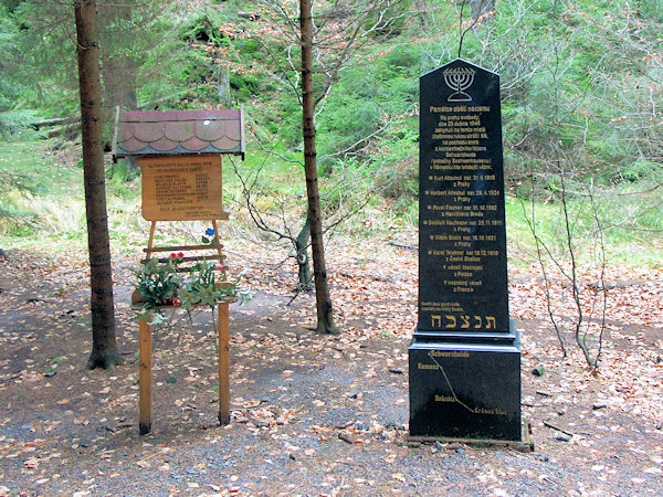 Denkmal der Opfer des Todesmarsches im Temný důl.